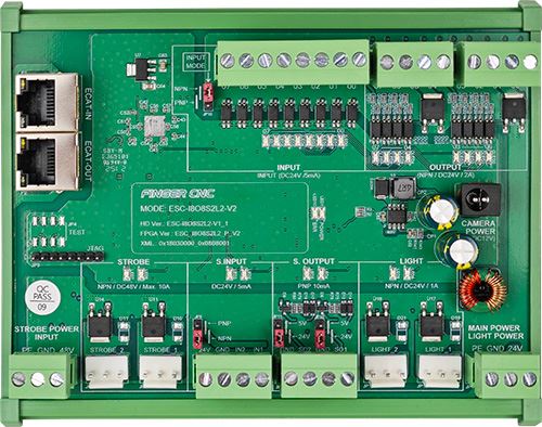 ETHERCAT 비전 광원 IO 제어 모듈 ESC-I8O8S2L 2- v2